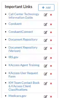 Important links